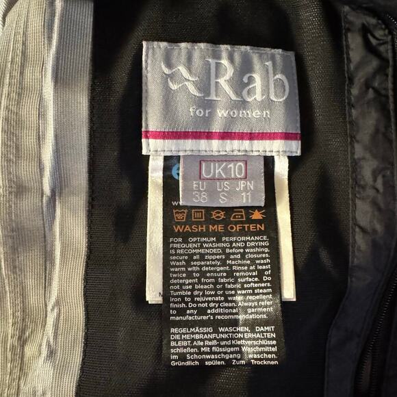 Rab Women’s Latok Alpine Full Zip Hooded Jacket Burgundy Pockets Size Small - Picture 9 of 9